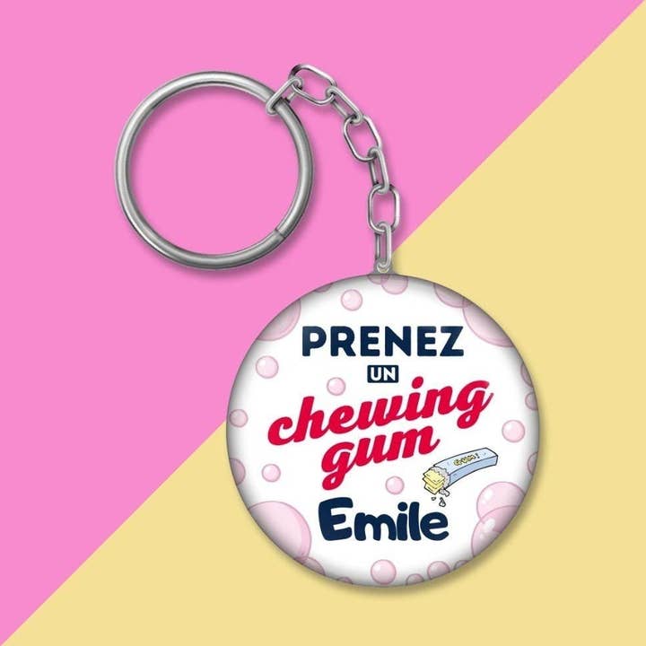 Porte-clés - Prenez un chewing-gum Emile pour la vente par Génération Souvenirs