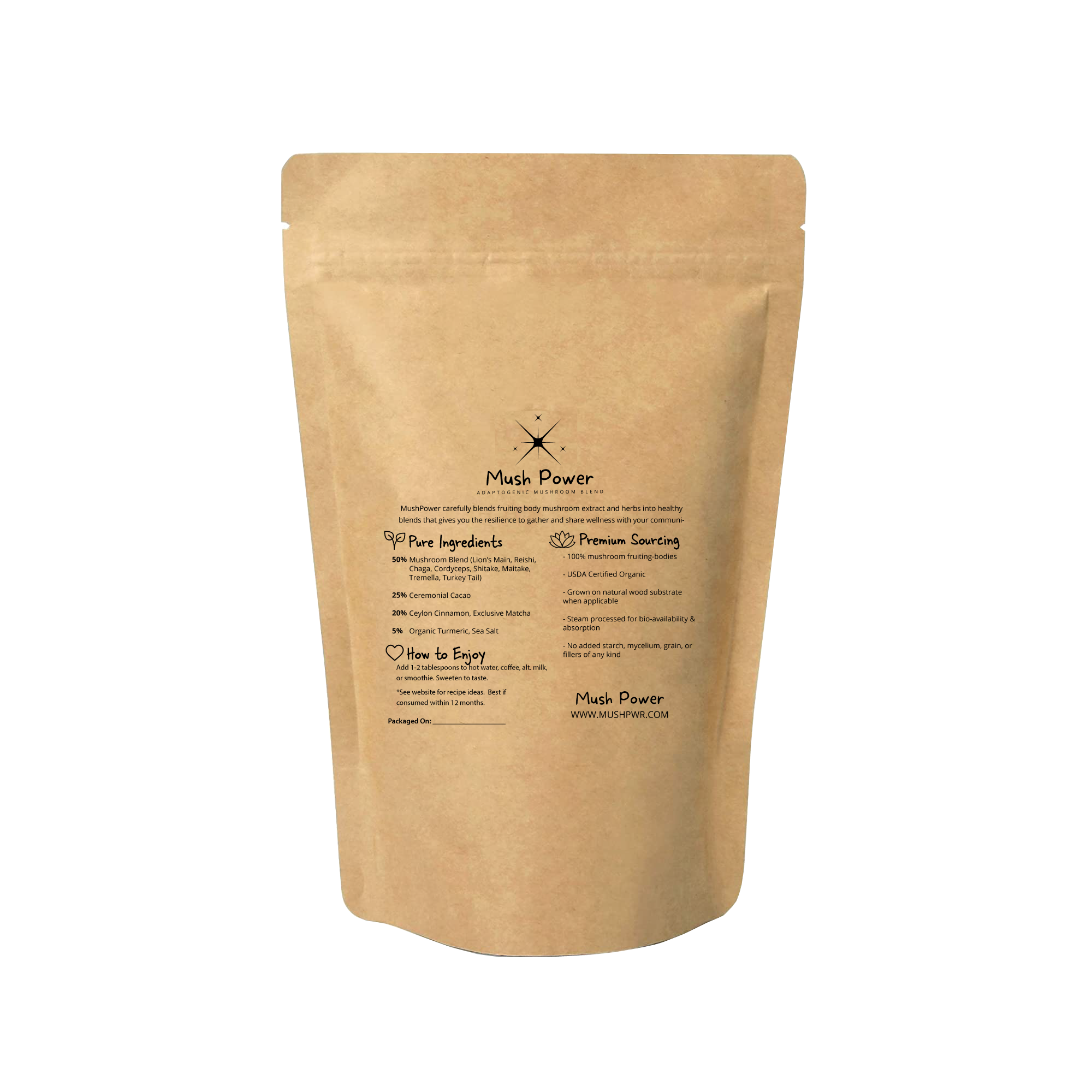 Mush Power - Wholesale Protein/Superfood Powder - Original Mush1