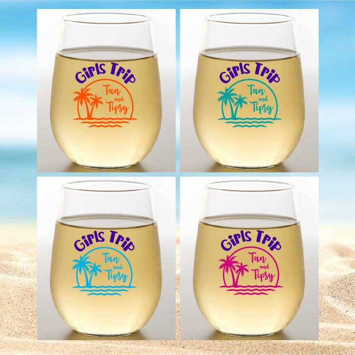 Wine-Oh! - Wholesale Wine Glass - CLOSEOUT ASSORTED Unbreakable Stemless Plastic Wine Glasses50