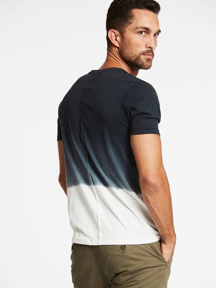 NAVY Gradient Contrast Pocket Tee S/S Style: 30-423005US for wholesale on Faire3