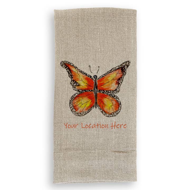 French Graffiti – Engroshandel Viskestykke – Monarch Butterfly med placering1