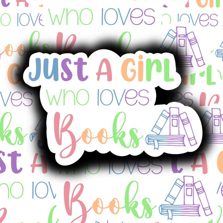Juste une fille qui aime les livres, autocollants sur le thème du livre, autocollants Book Nerd, autocollants vers de livre, autocollants liés au livre, cadeaux pour les amateurs de livres pour la vente par S and S Stickers