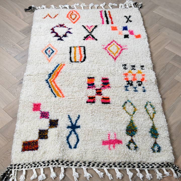 Alfombra bereber Azilal 102 x 164cm - Diseños multicolores para venta al por mayor de Bohome Living