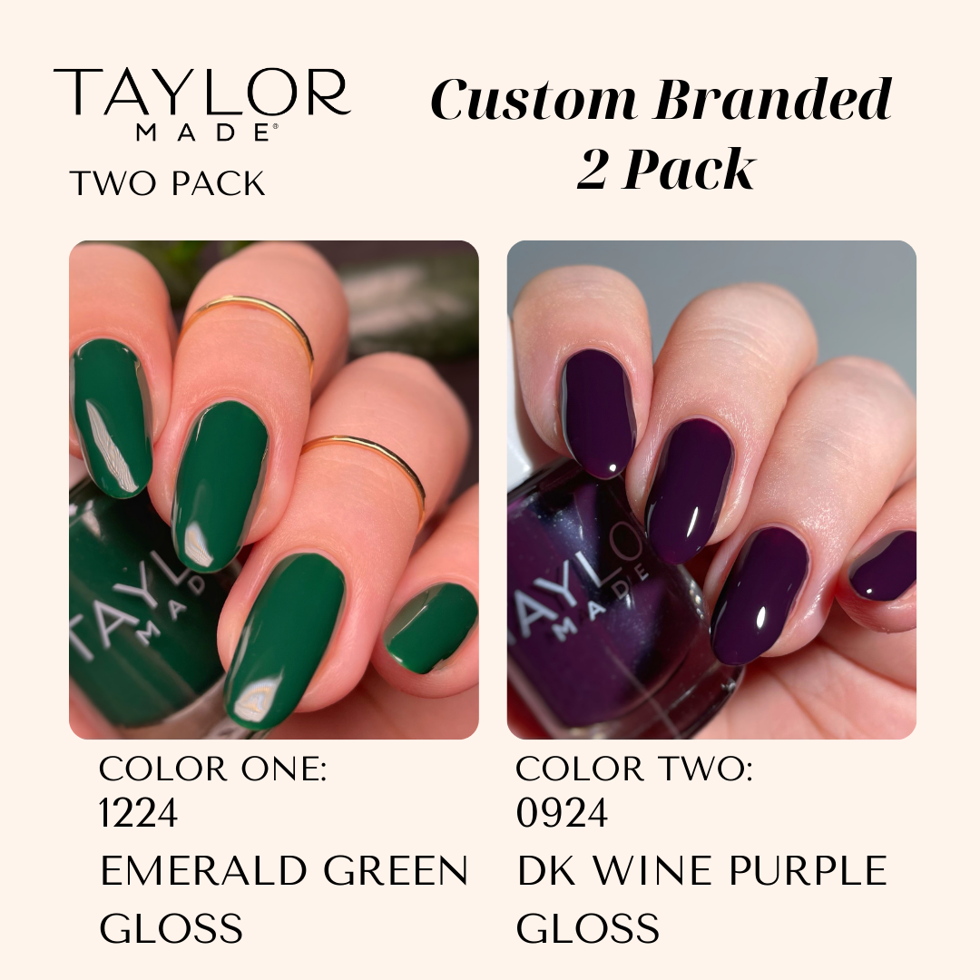 Taylor Made Polish – wholesale Nail polish – Custom Nail Polish: 2 Pack Long-wearing + Vegan + Non-toxic202
