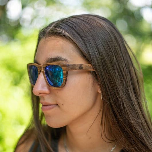 Okuso Custom Gifts - Wholesale Sunglasses - Unisex - Personalized Dyed Bamboo Sunglasses Custom Engraved Glasses1