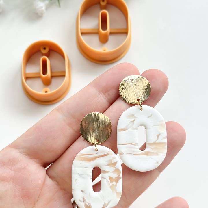 Tera Clay - Venta al por mayor Utensilio para manualidades - Cortador de arcilla polimérica para rosquillas ovaladas y gruesas con guías de perforación