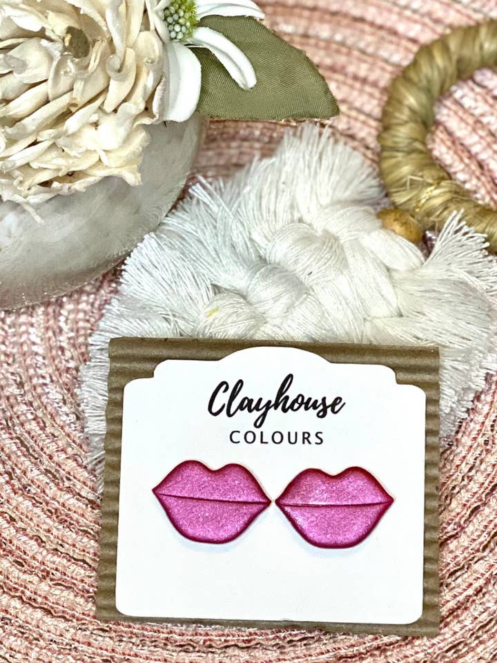 Hot Pink Lip Studs for wholesale by Clayhouse Colours