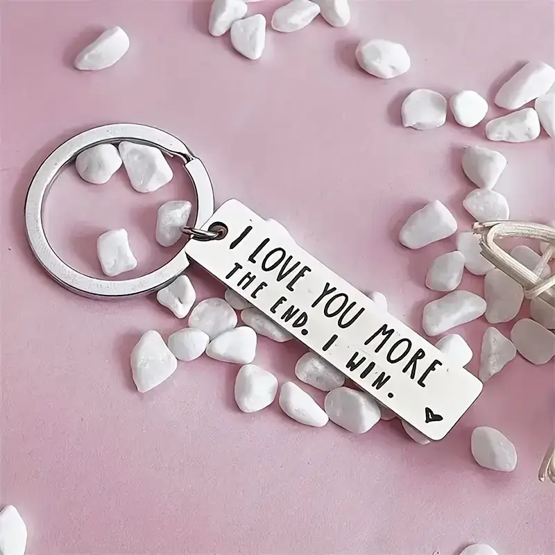 Magnifique Hearts - Wholesale Keychain - Unisex - Heartfelt 'I Love You More' Keychain - Gift for couples1