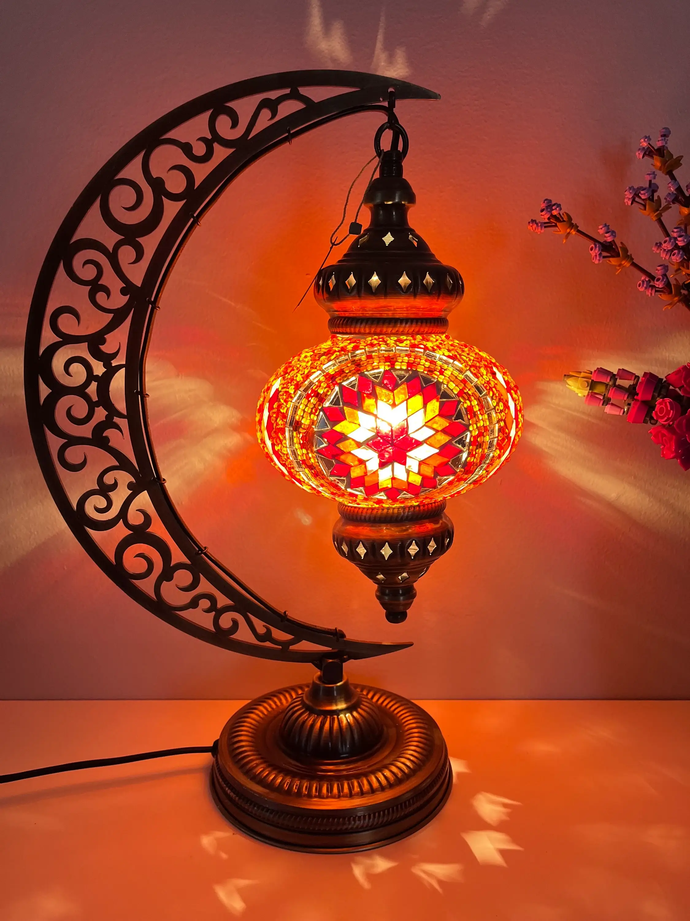 Mediterranean Collection - Wholesale Accent/Desk Lamp - Turkish Mosaic Moon Lamps7