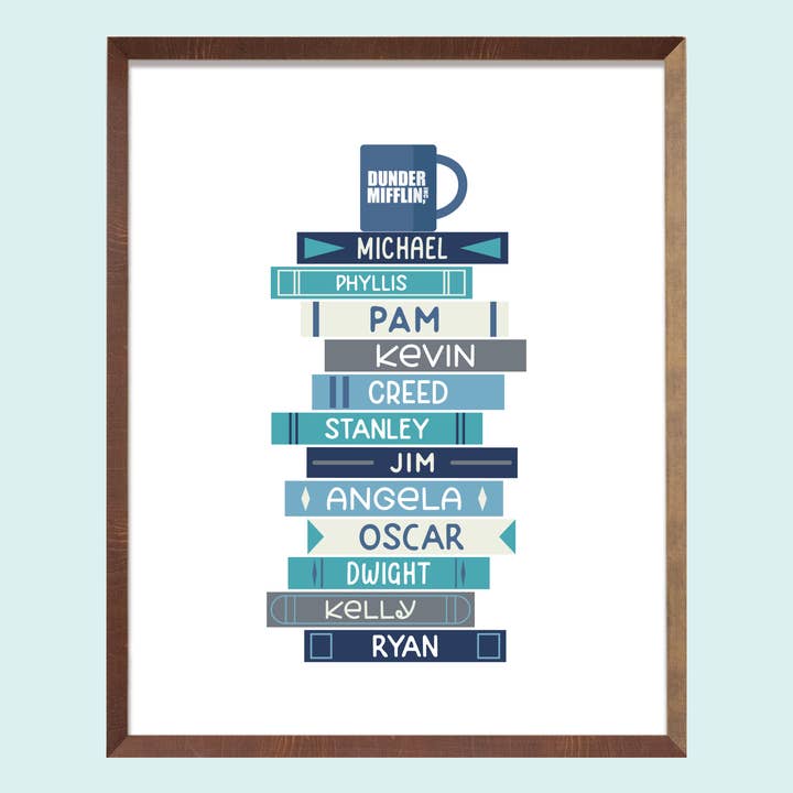 Impresión artística de personajes de The Office para venta al por mayor de Chapter & Craft Studio