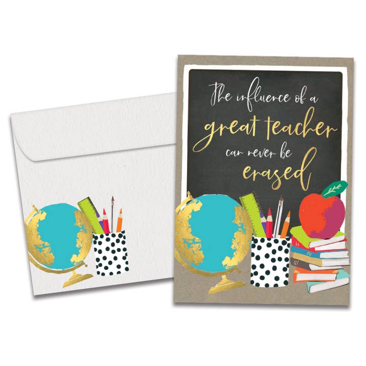 Never Be Erased Teacher Appreciation 6 Pack 21576 for wholesale by Tree-Free Greetings