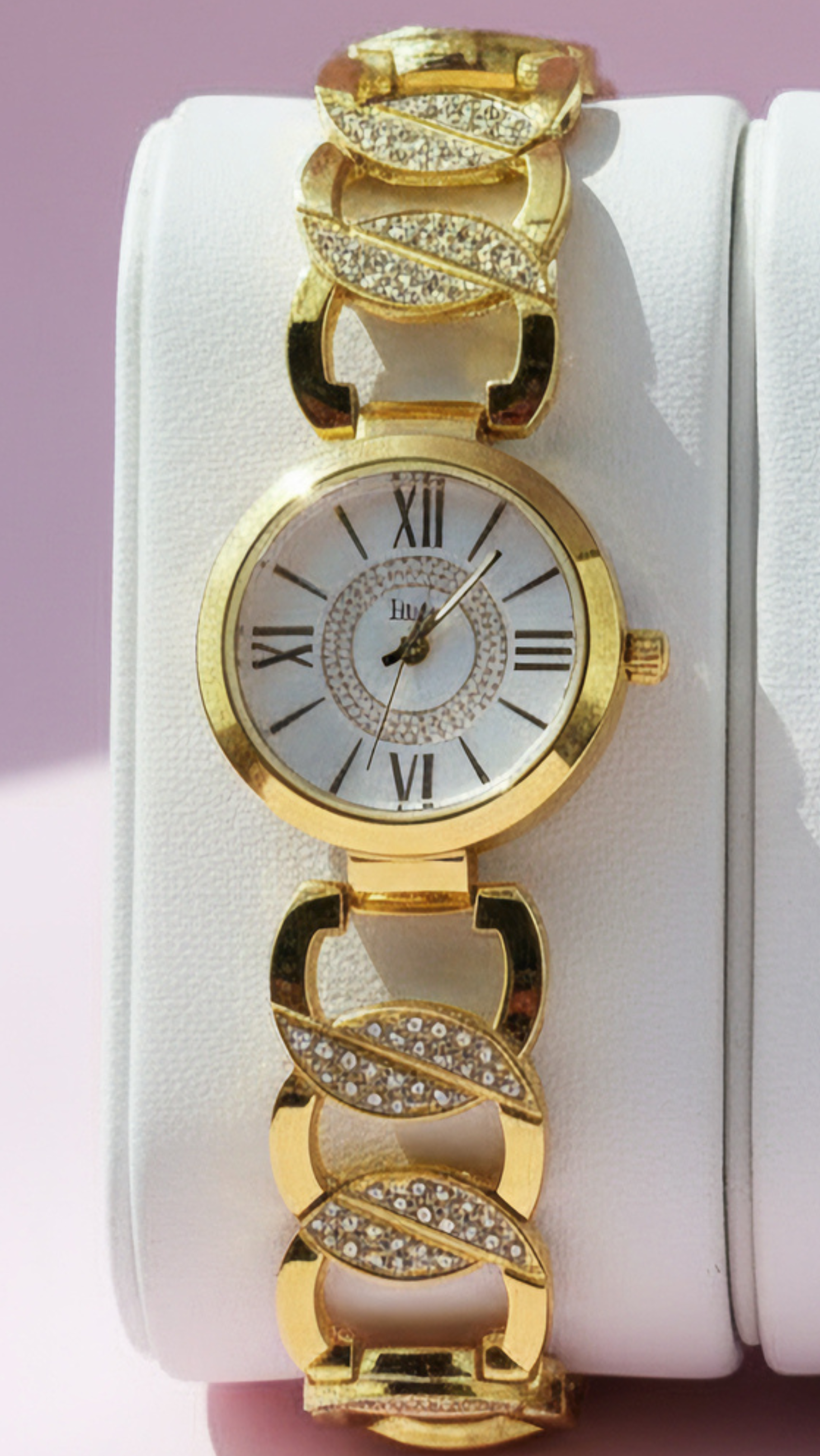 Arya Jewellery Wholesale - Wholesale Wrist watch – Women's - Crystal Link Round Face Watch0
