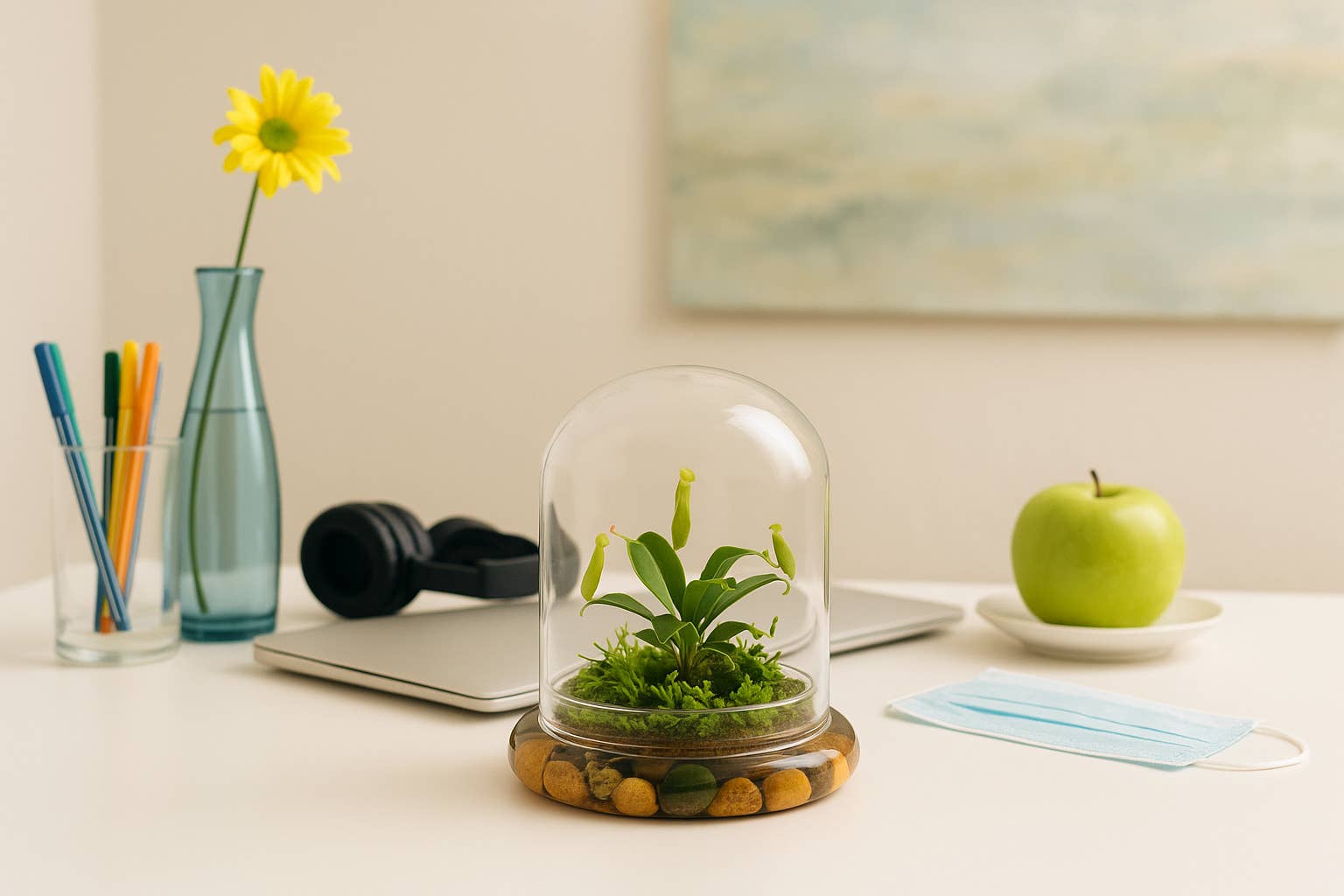 bloomify - Wholesale Live Plant - Live Pitcher Plant Terrarium, Nepenthes Tobaica with Moss, Must-have Home Décor