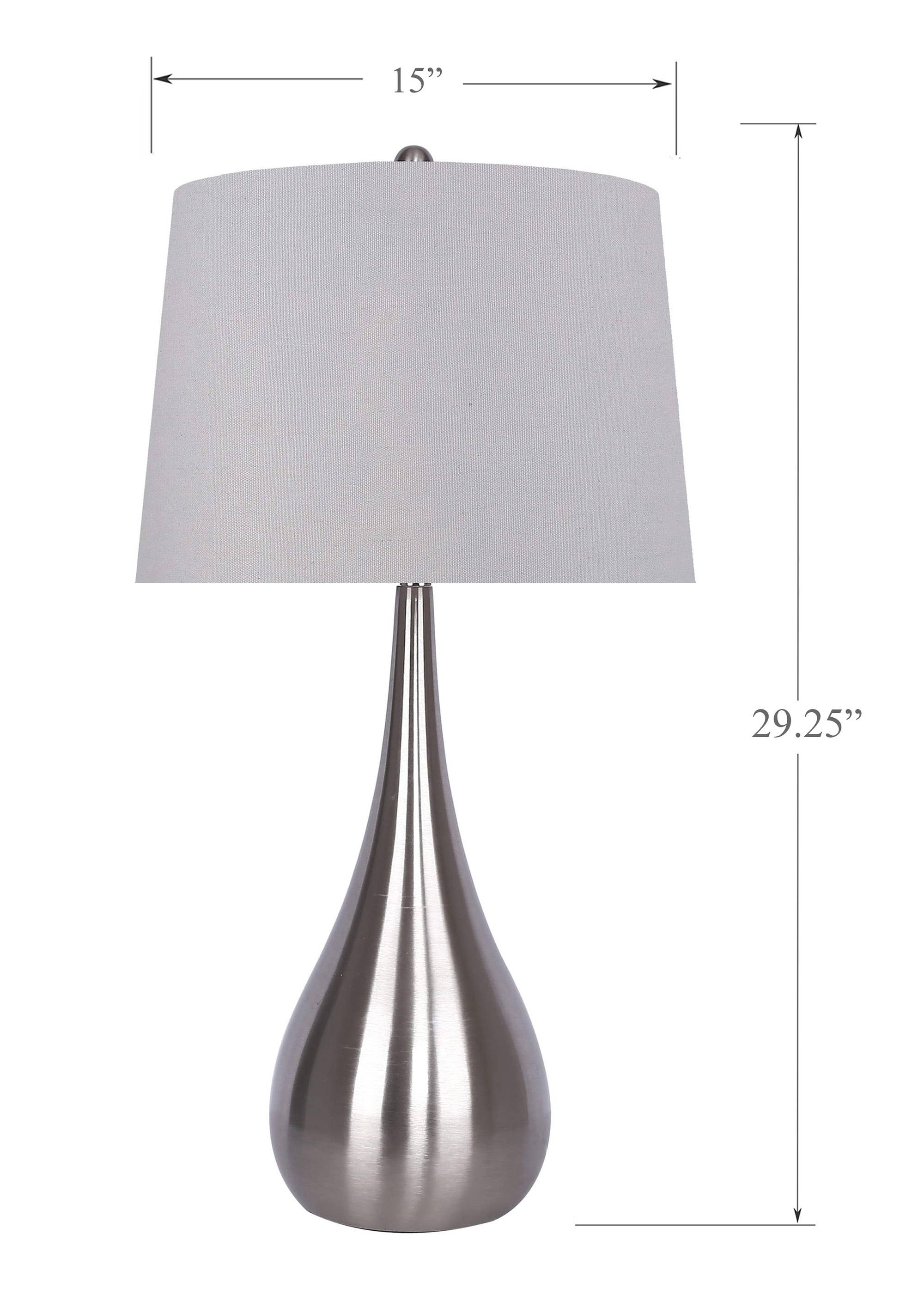 LumiSource and Grandview Gallery - Wholesale Accent/Desk Lamp - 29" Pebble Metal Table Lamps Teardrop Linen Shades (2PK)32