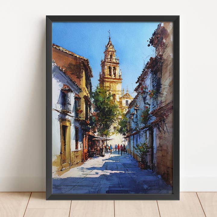 Córdoba, Spain – Watercolor Art Print for wholesale by Premium Travel Art