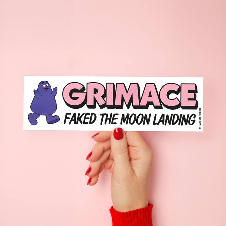 Two Bit Press - Wholesale Sticker - Faked the MOON LANDING Bumper Sticker - Funny 90s