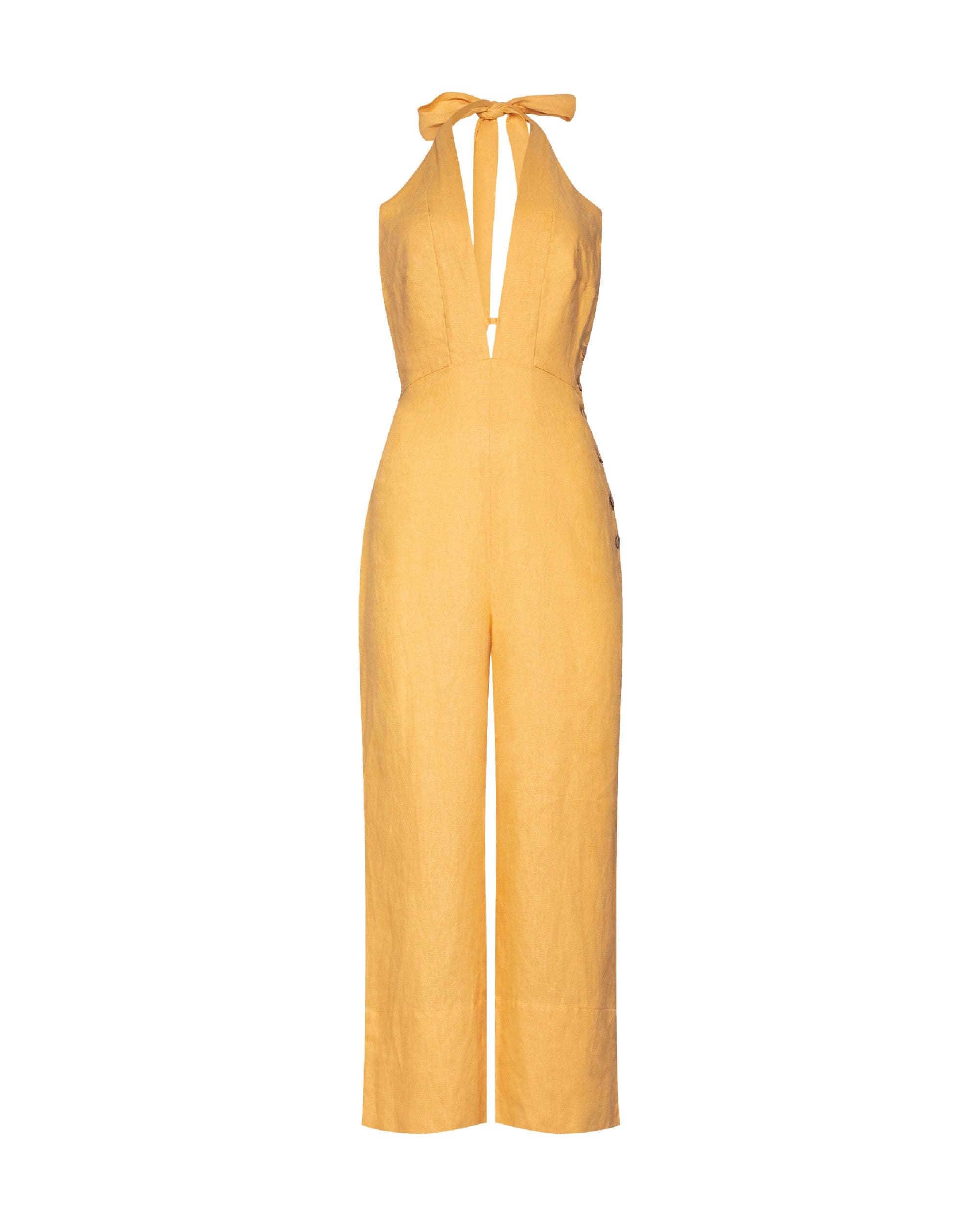 WUESTE - Wholesale Jumpsuit - Women's - Keoni Deep V Linen Jumpsuit0