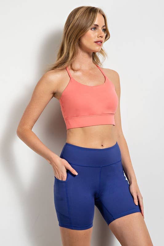 Sunday Morning - Wholesale Athletic Shorts - Women's - P406237-Butter Soft 6 Inch Biker Short with Pockets31