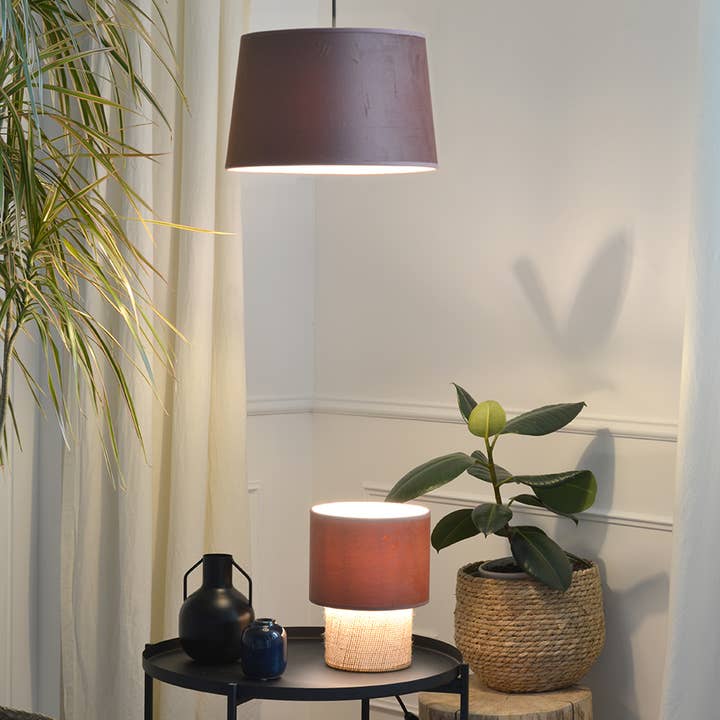 SEYNAVE – wholesale Accent/desk lamp – MARCIA lamp 22cm velvet Terra2