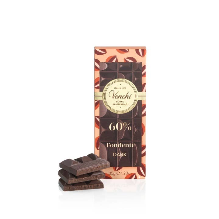 Venchi - Wholesale Chocolate Bar - Mini 60% Dark Chocolate Bar - Italian Gourmet Chocolate 1