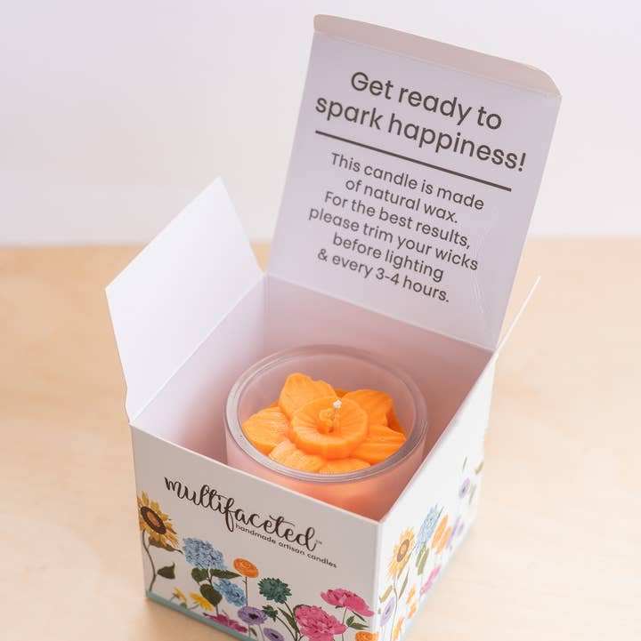 Multifaceted™ Artisan Candles - Wholesale Jar/Filled Candle - Dandelion Flower Candle, Eco-Friendly Candle -multiple sizes6