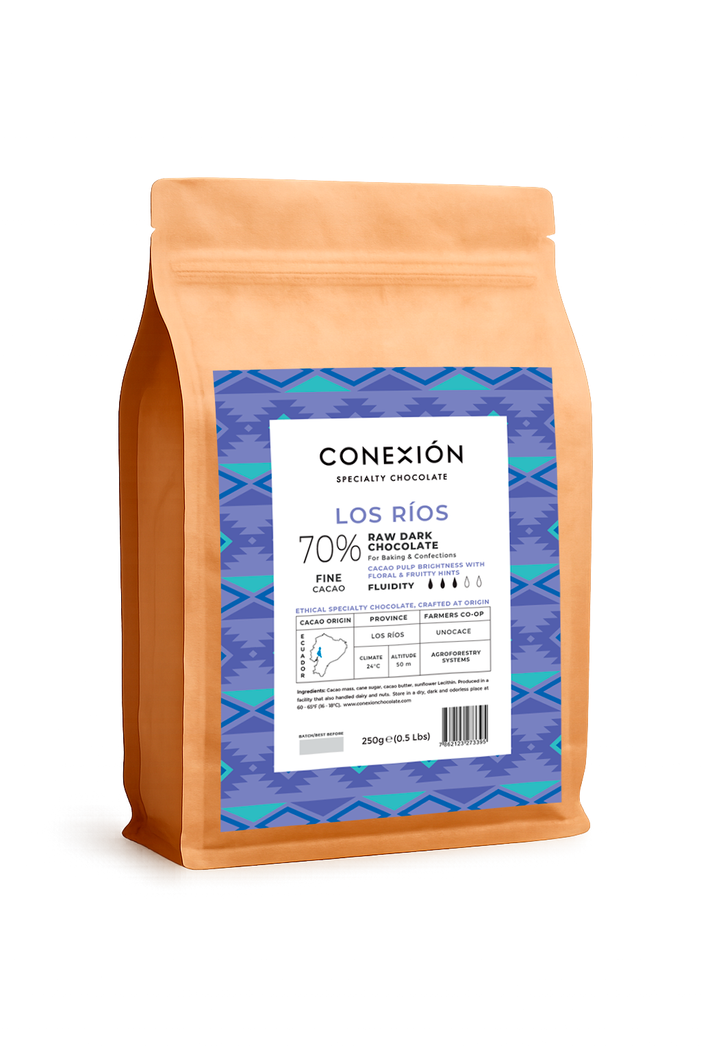 Conexión Chocolate - Wholesale Baking Chocolate - Los Ríos 70%: *Heirloom Raw, Dark Chocolate Couverture1
