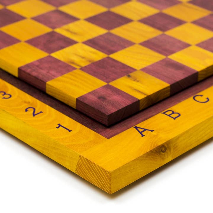 Osage Orange & Purple Heart Chessboard for wholesale by badboyboards