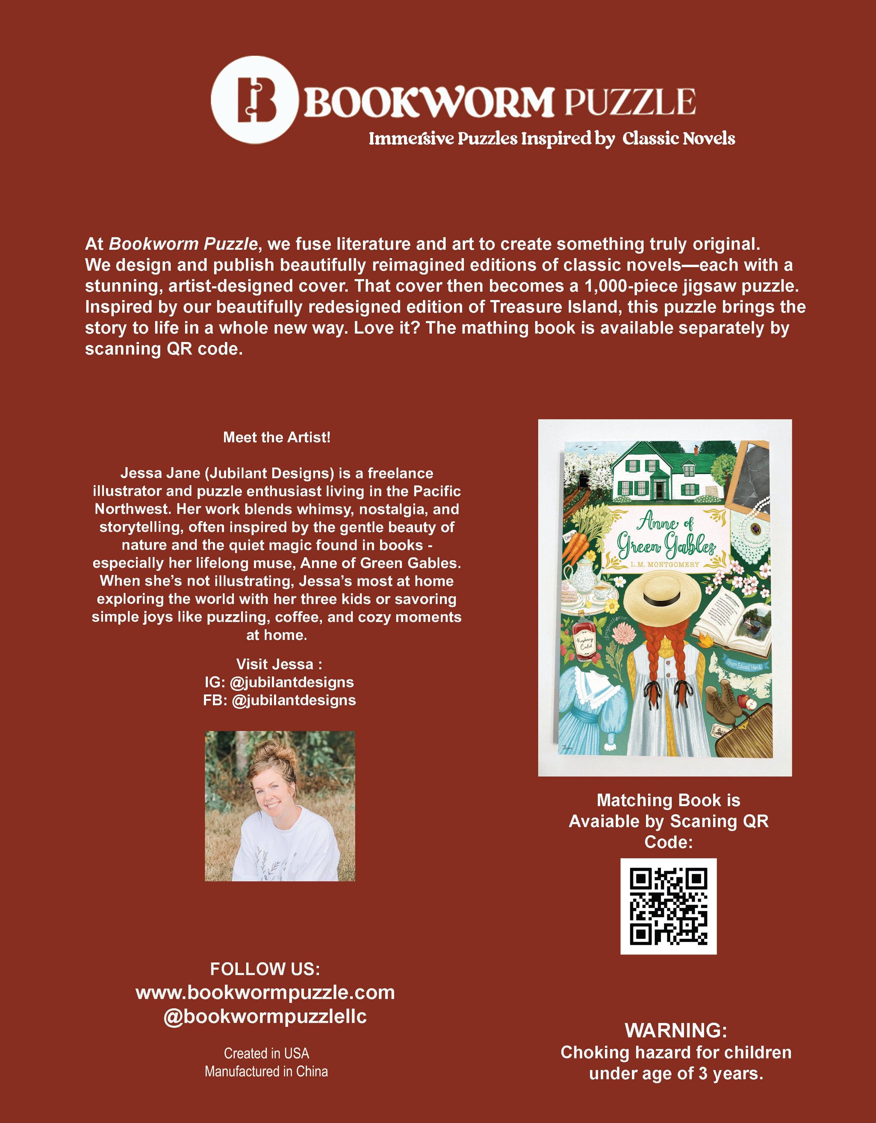 Bookworm Puzzle - Wholesale Puzzle - Adult - ANNE OF GREEN GABLES - 1000 PIECE Puzzle & Book Set4