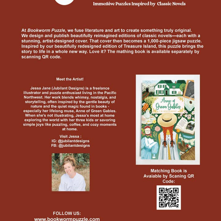 Bookworm Puzzle - Wholesale Puzzle - Adult - ANNE OF GREEN GABLES - 1000 PIECE Puzzle & Book Set4