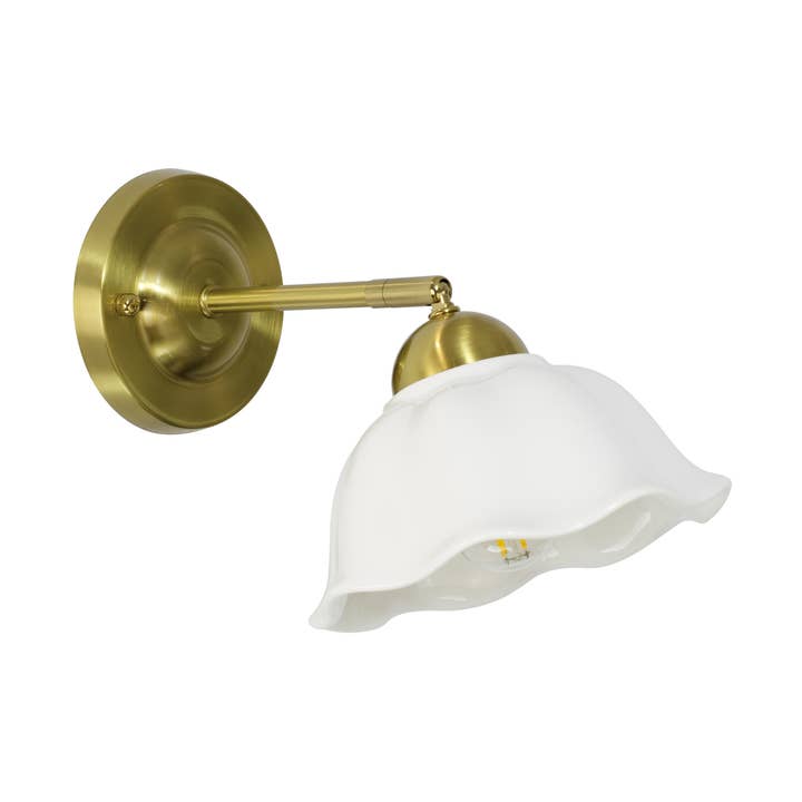 Vägglampa i vit keramik Nanny för wholesale av C-Création