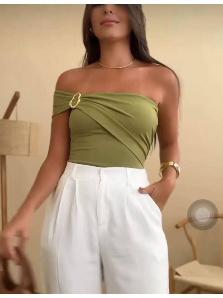 LORIANE - Wholesale Blouse - Women's - 7082/61103 One-piece bodysuit bustier