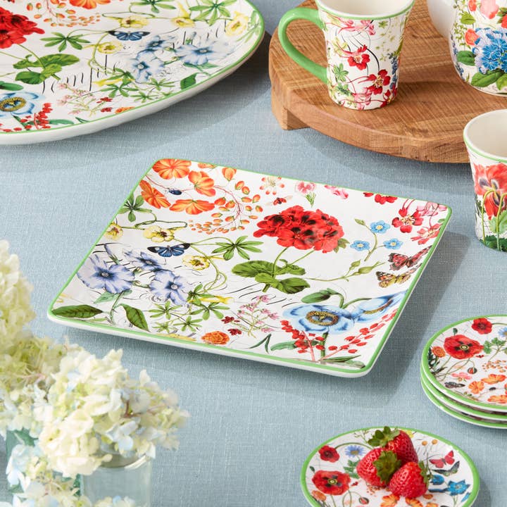 Greenhouse Square Platter 12.5in for wholesale by Certified International