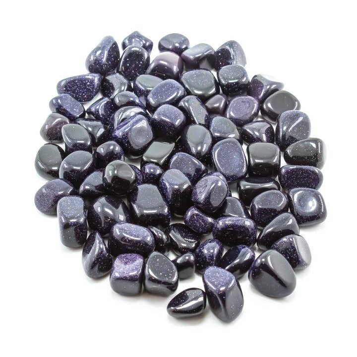 Quasar Gems USA - Wholesale Spiritual Stone/Crystal - Blue Goldstone Tumbled 10-20mm 1KG/2.2lbs0