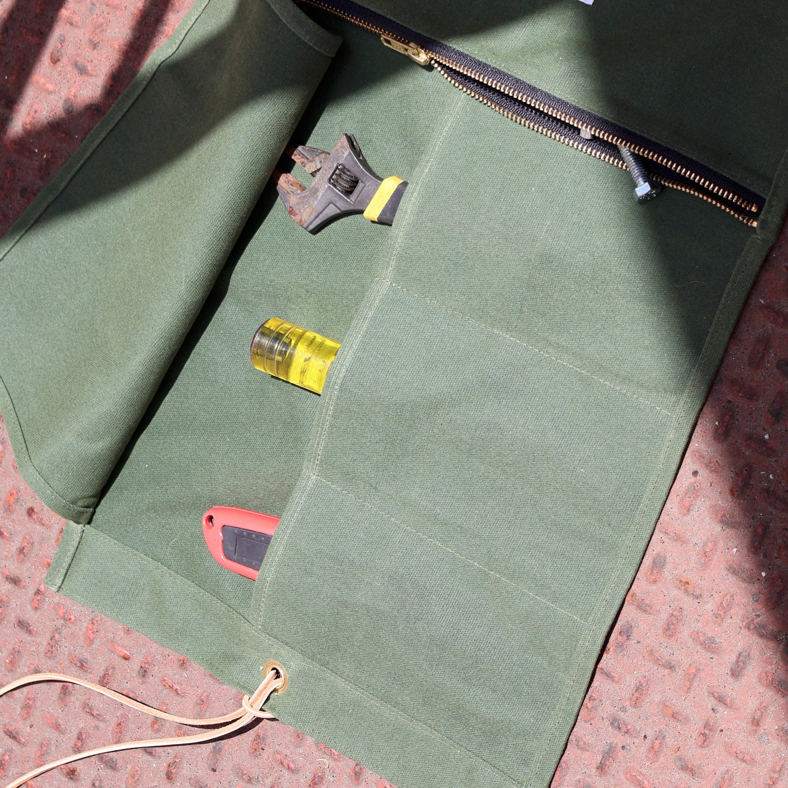 Newton Supply Co - Wholesale Luggage - waxed canvas tool roll9