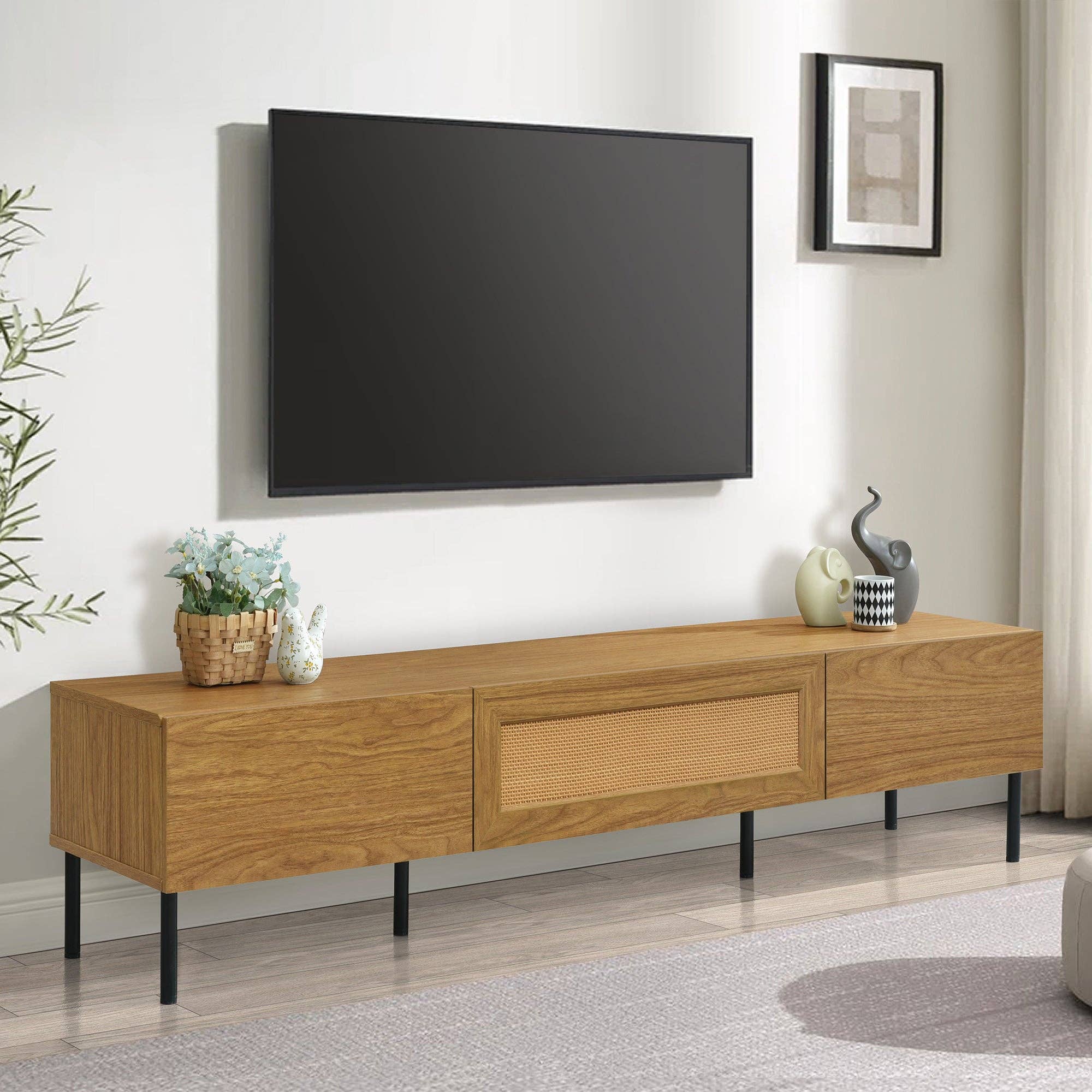 39F Inc. - Wholesale Cabinet - TV Stand for TVs up to 80'' , Modern Farmhouse Media Console1