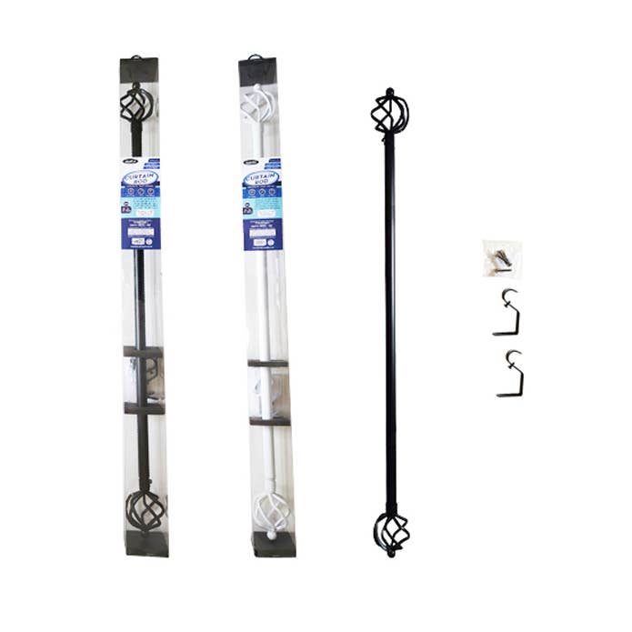 Curtain Rod 28"-48" White ,Black Clr V1 for wholesale by Deluxe Import Trading
