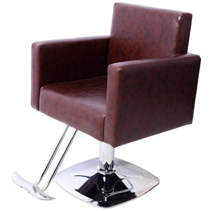 Hydraulic Swivel BarberSalon Professional Beauty Chair Brown for wholesale by HOMYCASA DESIGN INC