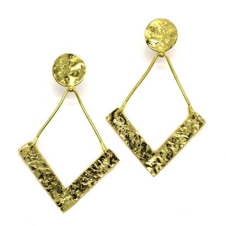 Wanderlust - enkla Chevron Mönster Örhängen för wholesale av Sol Jewels