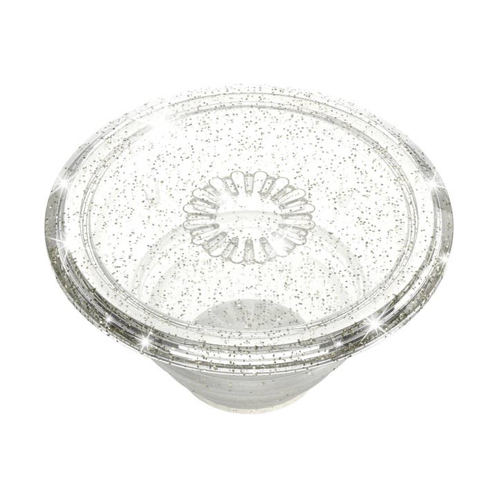 PopSockets - Wholesale Phone Grip - PopSockets Phone Grip - Clear Glitter Silver