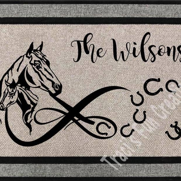 Horse and Foal Door Mat for wholesale by Traci's Fun Creations