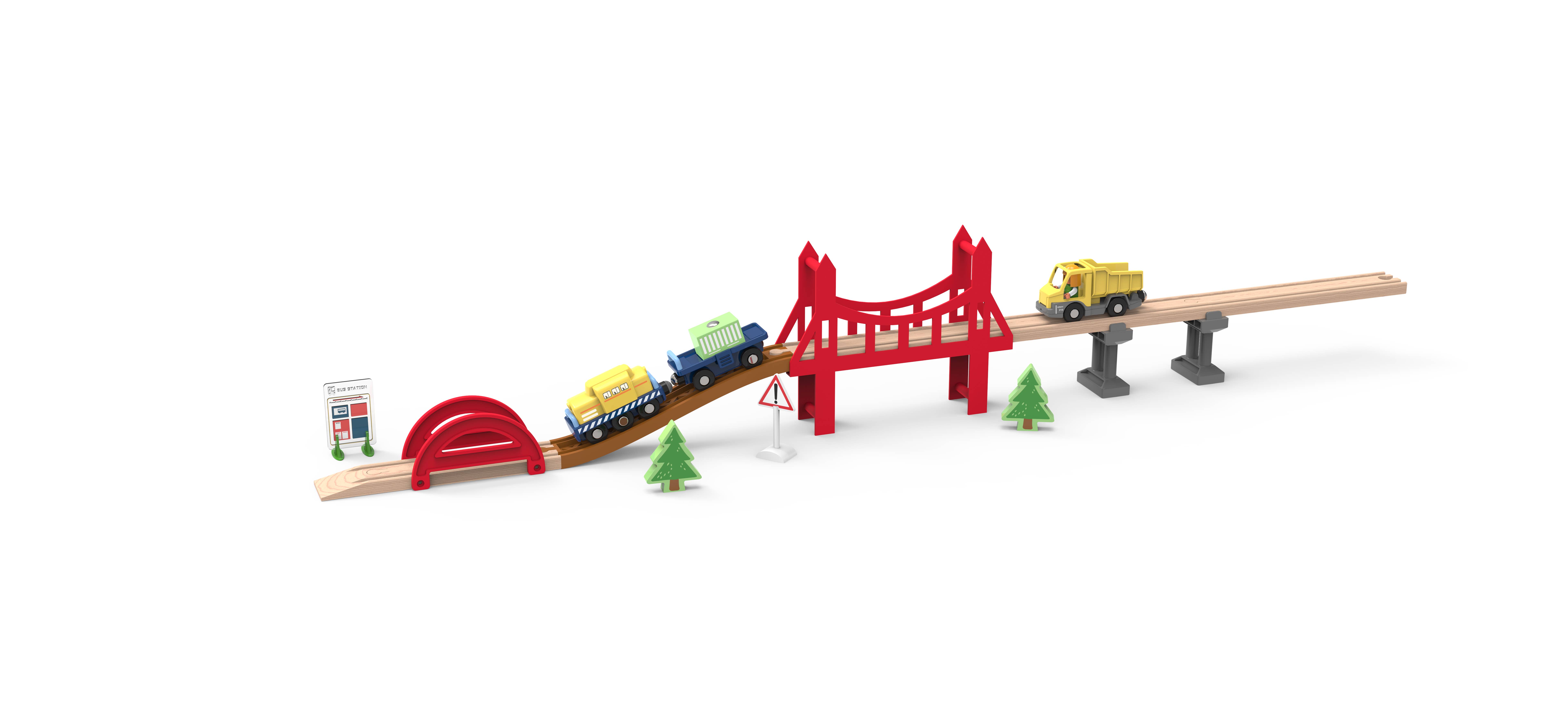 Leo & Friends - Wholesale Toy Set - Kids - Leo and Friends Railway City Set - Creative Construction Kit7