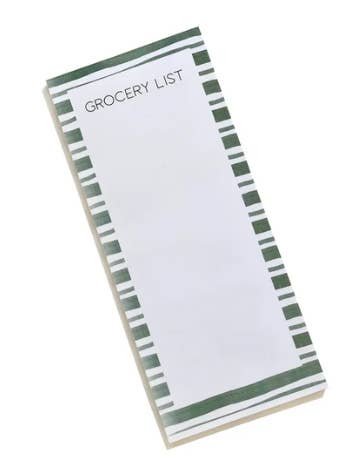 Grüne Streifen Einkaufslistenblock für den Großhandel von k.Patricia Designs