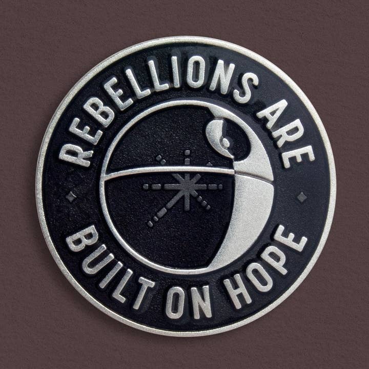 Rebellions Are Built On Hope Enamel Pin for wholesale by MacGuffin Goods