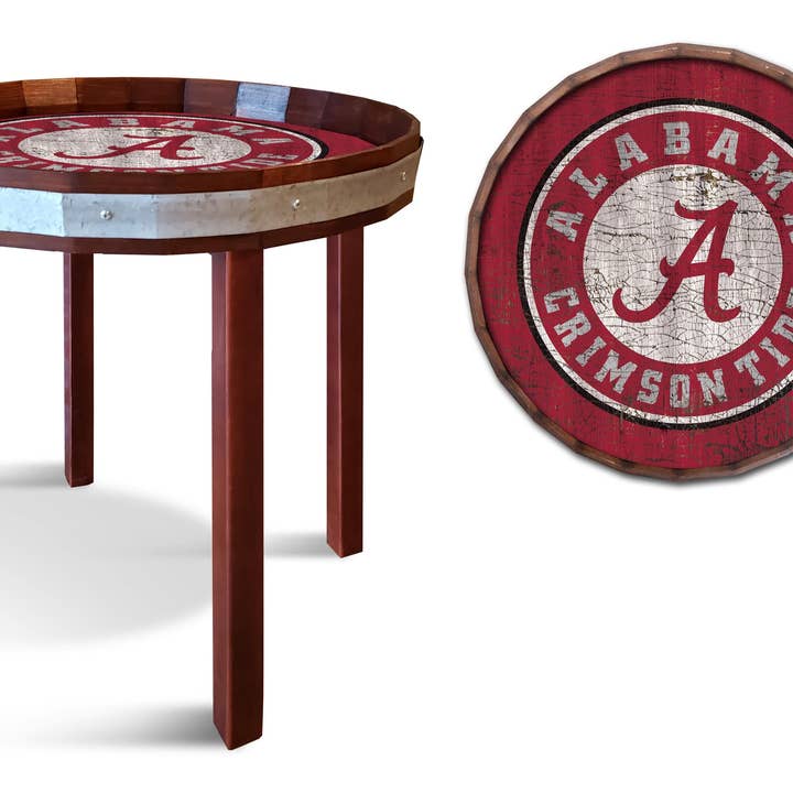 Alabama Barrel Top Side Table for wholesale by Fan Creations