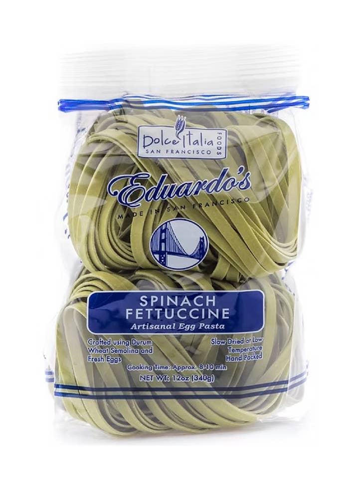 Spinach Fettuccine for wholesale by Eduardo's Pasta