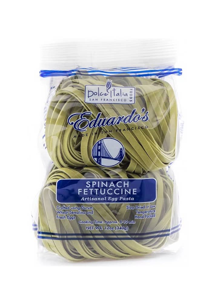 Spinach Fettuccine for wholesale by Eduardo's Pasta