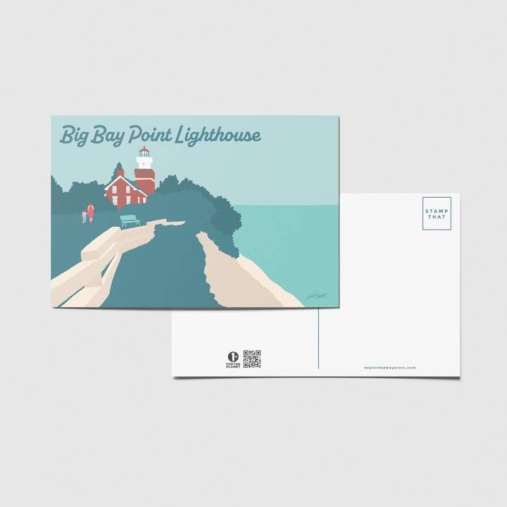 Byway Press – Postal por atacado – Cartão postal de viagem para o farol de Big Bay Point1
