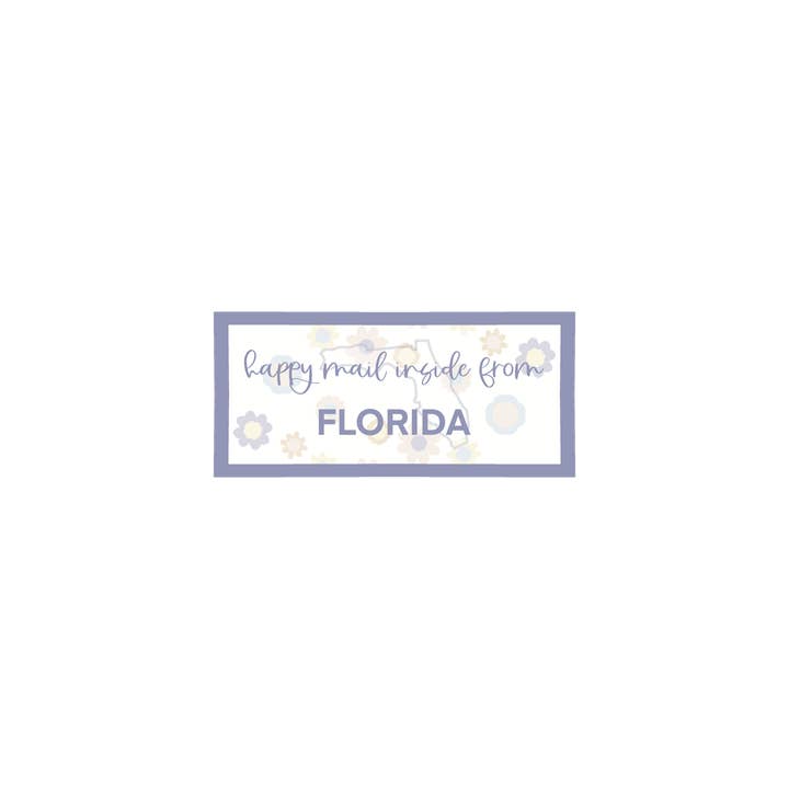 25 Floral State packaging stickers for wholesale by Juli's Art Cafe