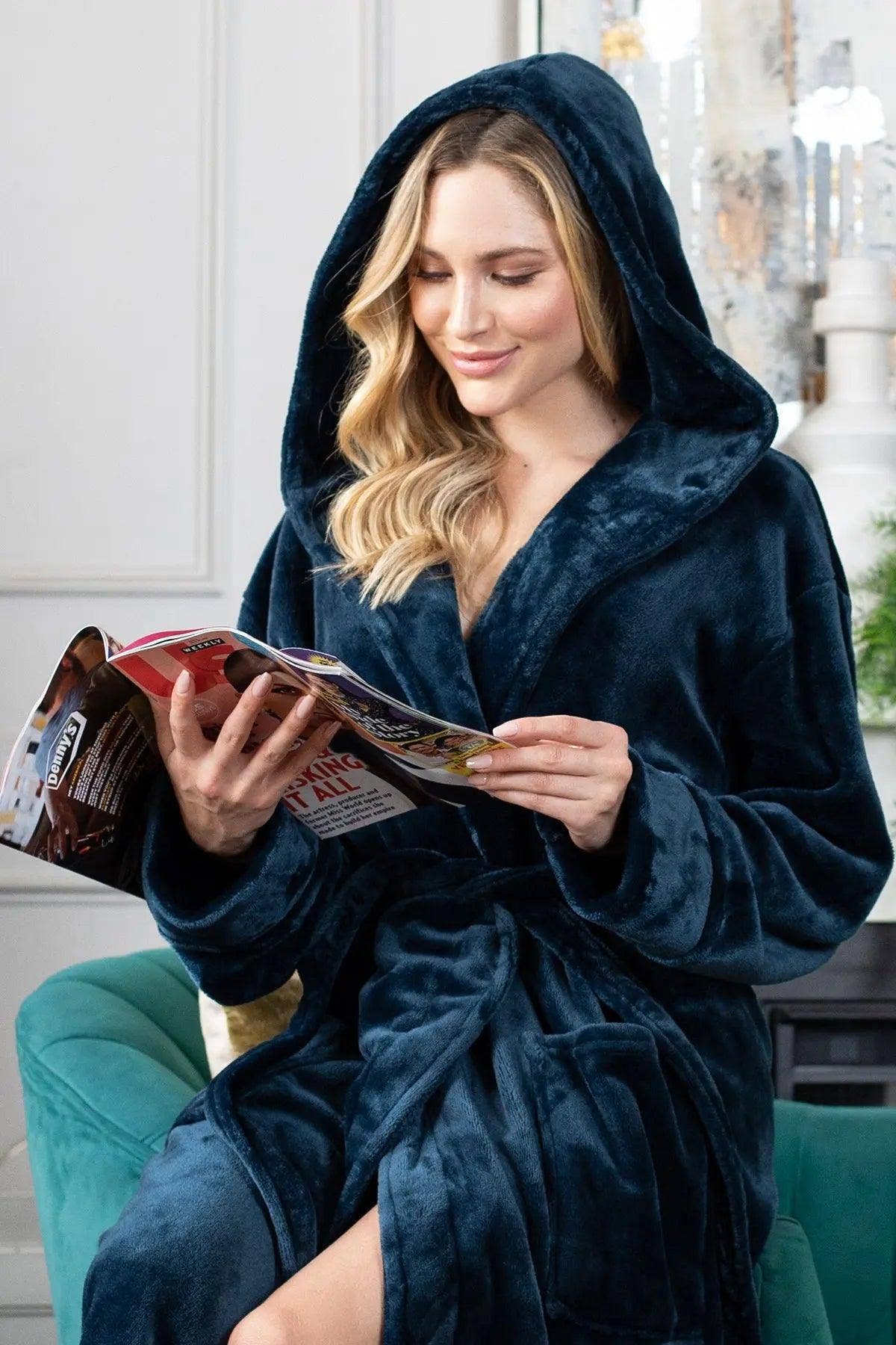 Lotus Linen - Wholesale Robe - Women's - Women’s Plush Hooded Robe - Spa-Worthy Comfort at Home10