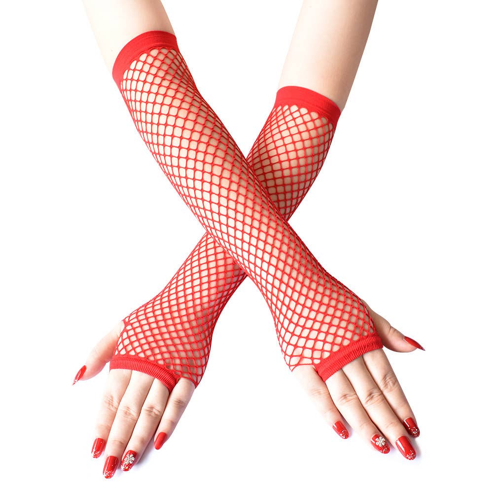 SALINA TRADING INC - Wholesale Gloves - Women's - Women Fashion Gothic Fishnet Stretch Half Finger Gloves0